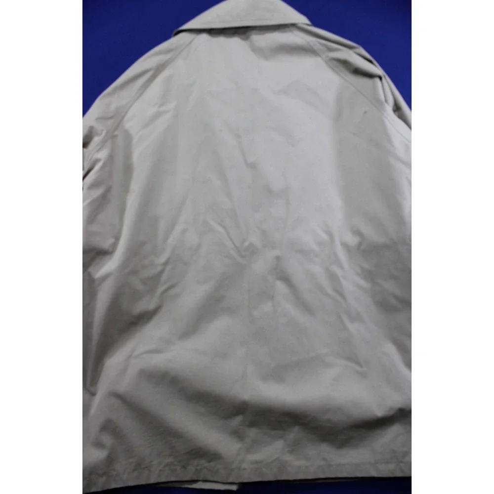 Vintage‎ English Square Polyester Trench Coat Beige Size XL